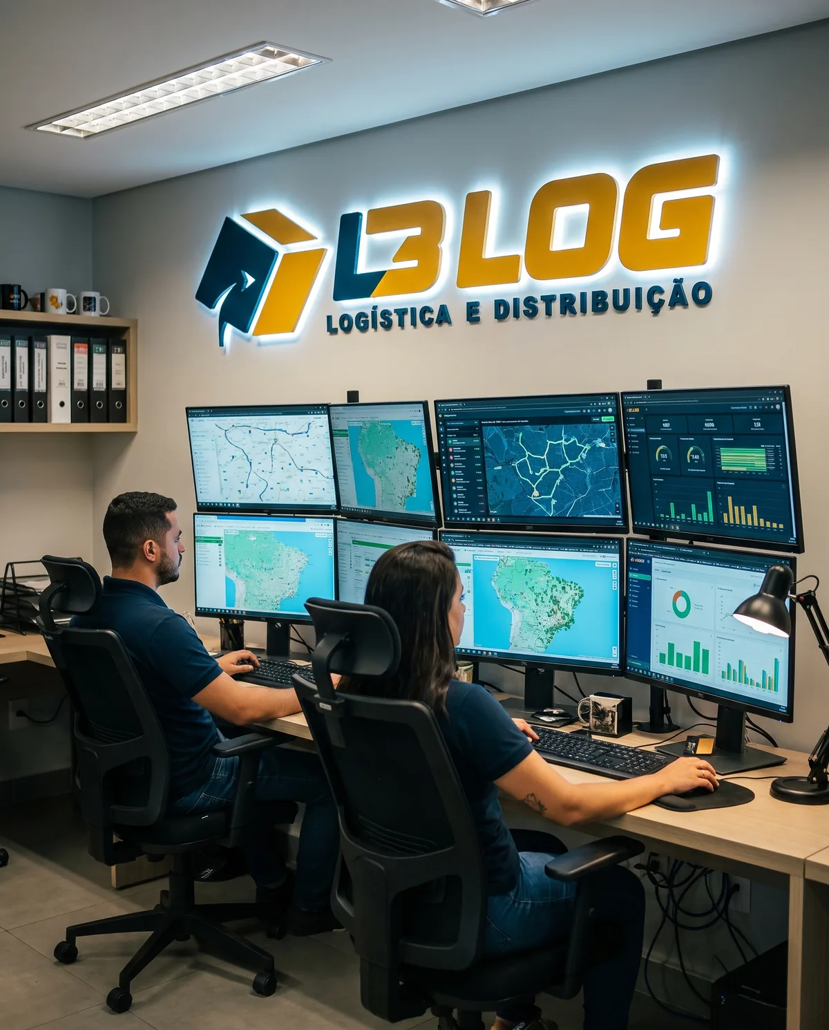 Torre de Controle L3 LOG monitorando operação em tempo real